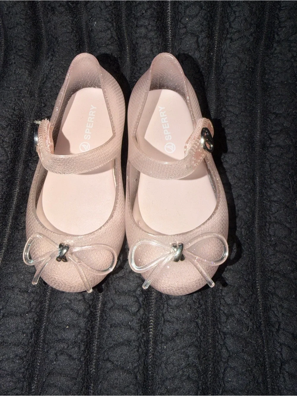 Sperry Girls Pale Pink Mary Jane Ballet Flats with Bow